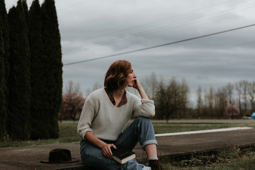 person thinking about decision