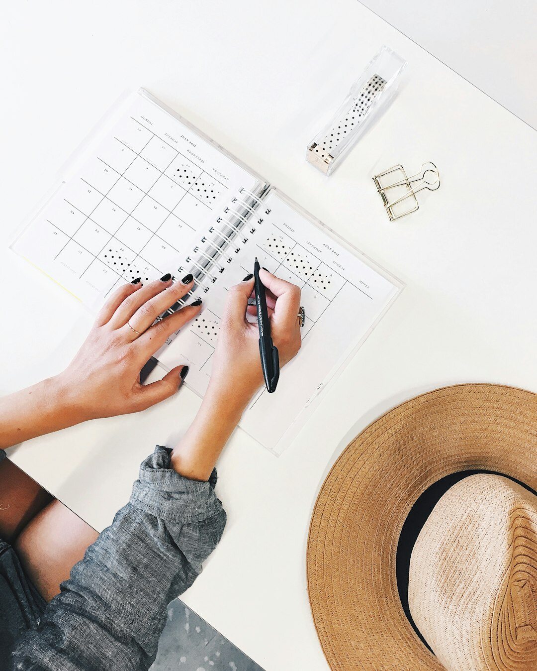 person planning day