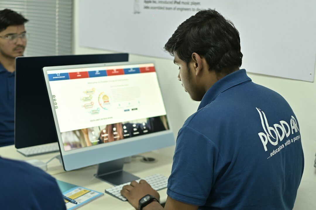 team analyzing data on screen